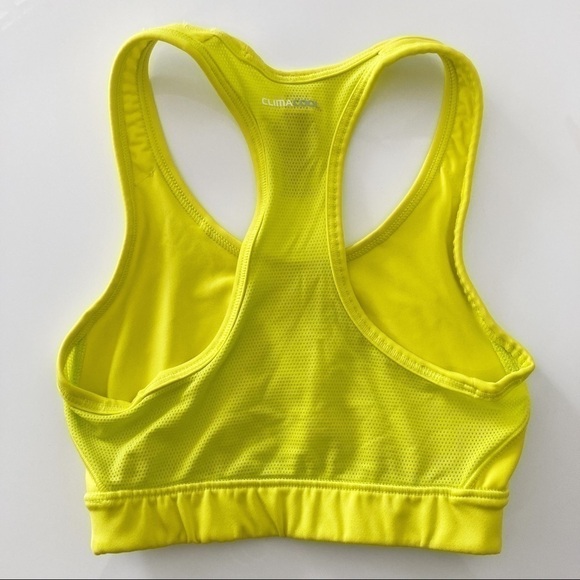 Adidas Techfit Neon Yellow Racerback Sports Bra Size XS - Picture 4 of 9